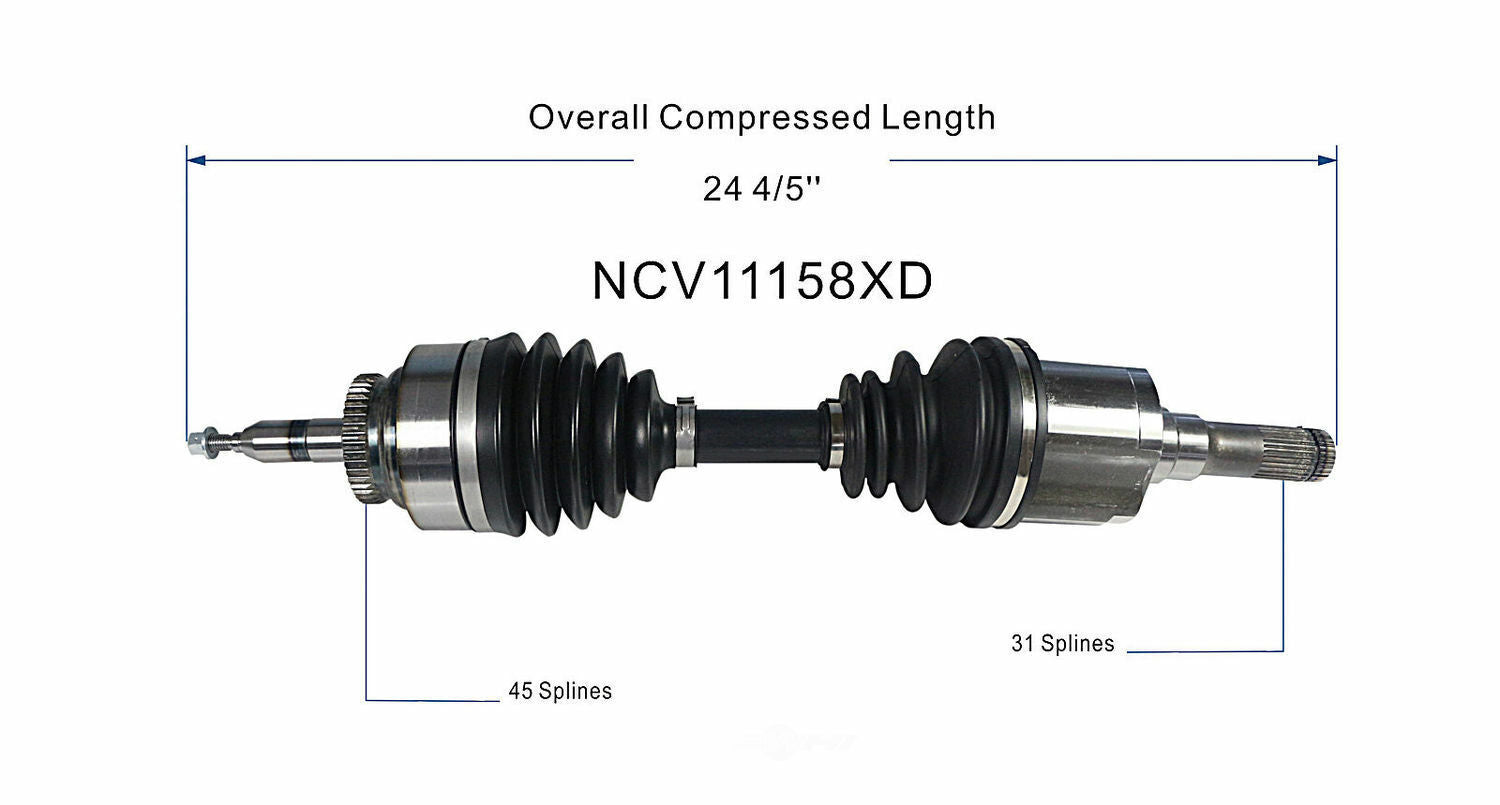GSP North America NCV11158XD CV Axle Assembly
