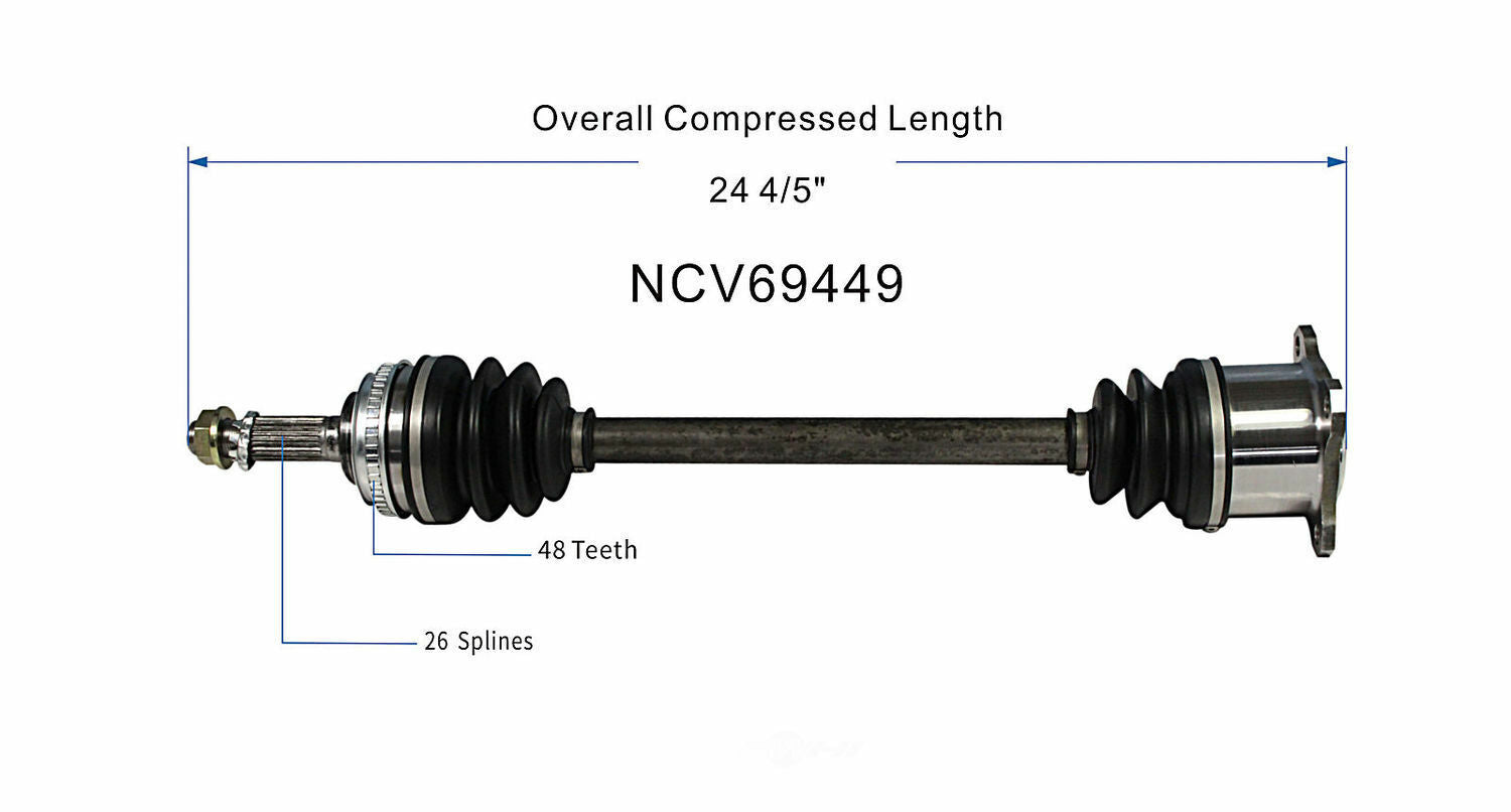 GSP North America NCV69449 CV Axle Assembly