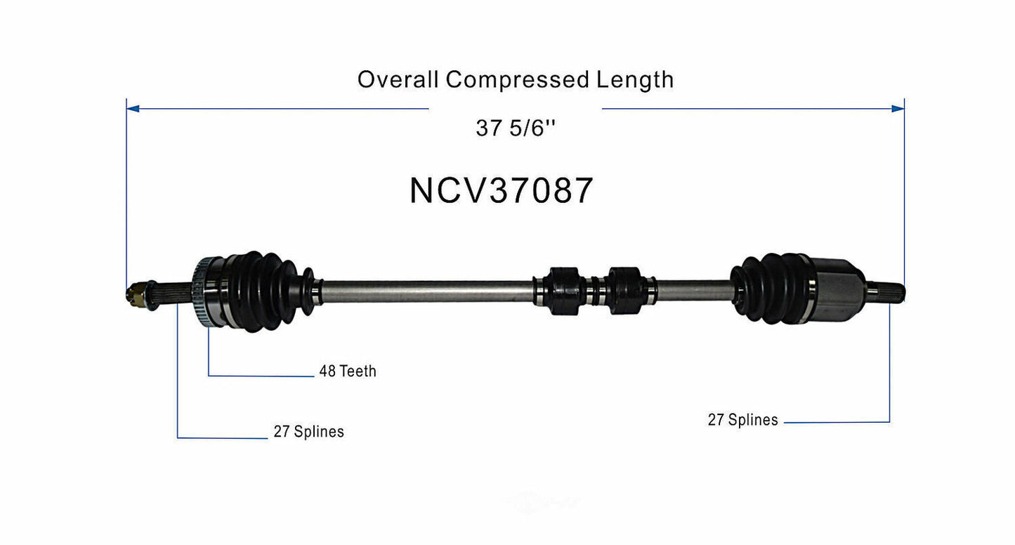 GSP North America NCV37087 CV Axle Assembly