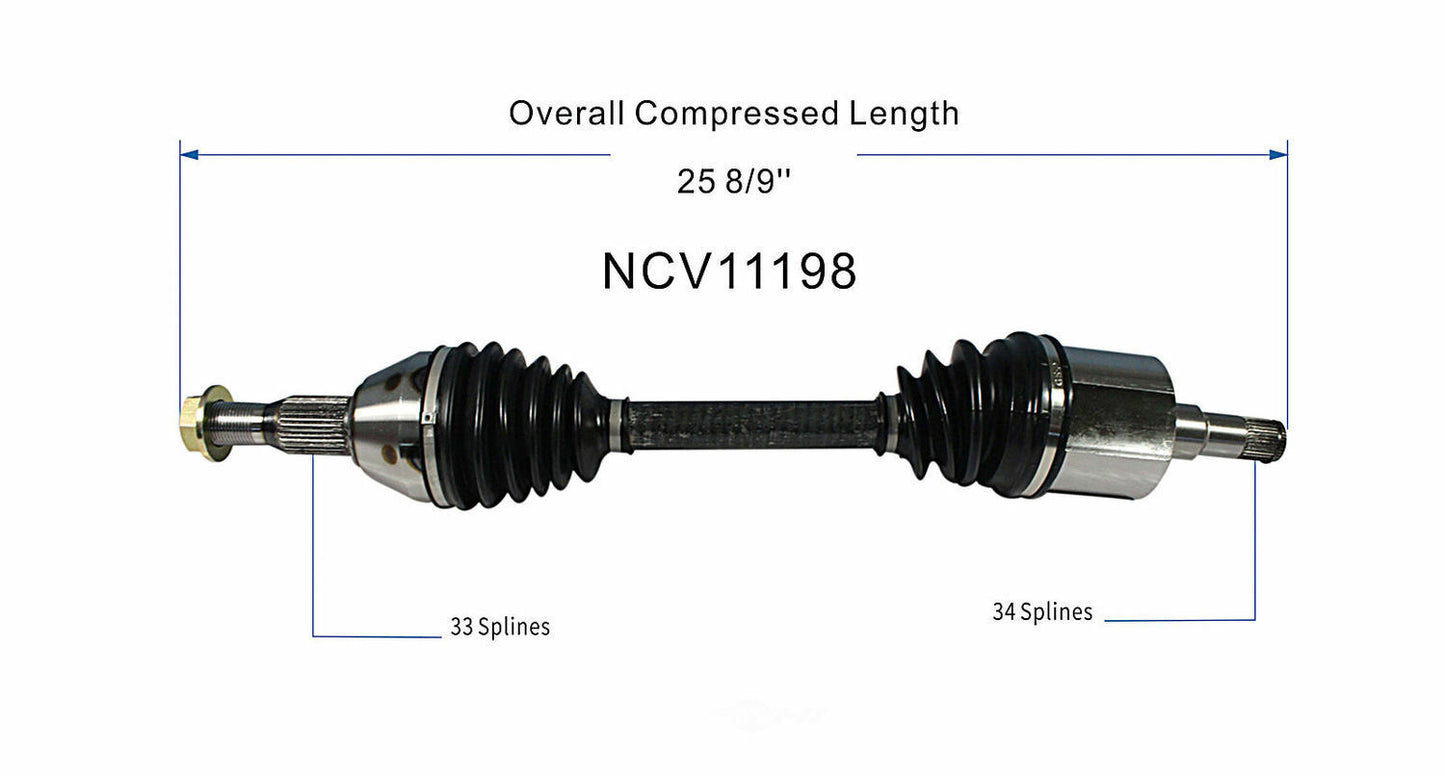 GSP North America NCV11198 CV Axle Assembly