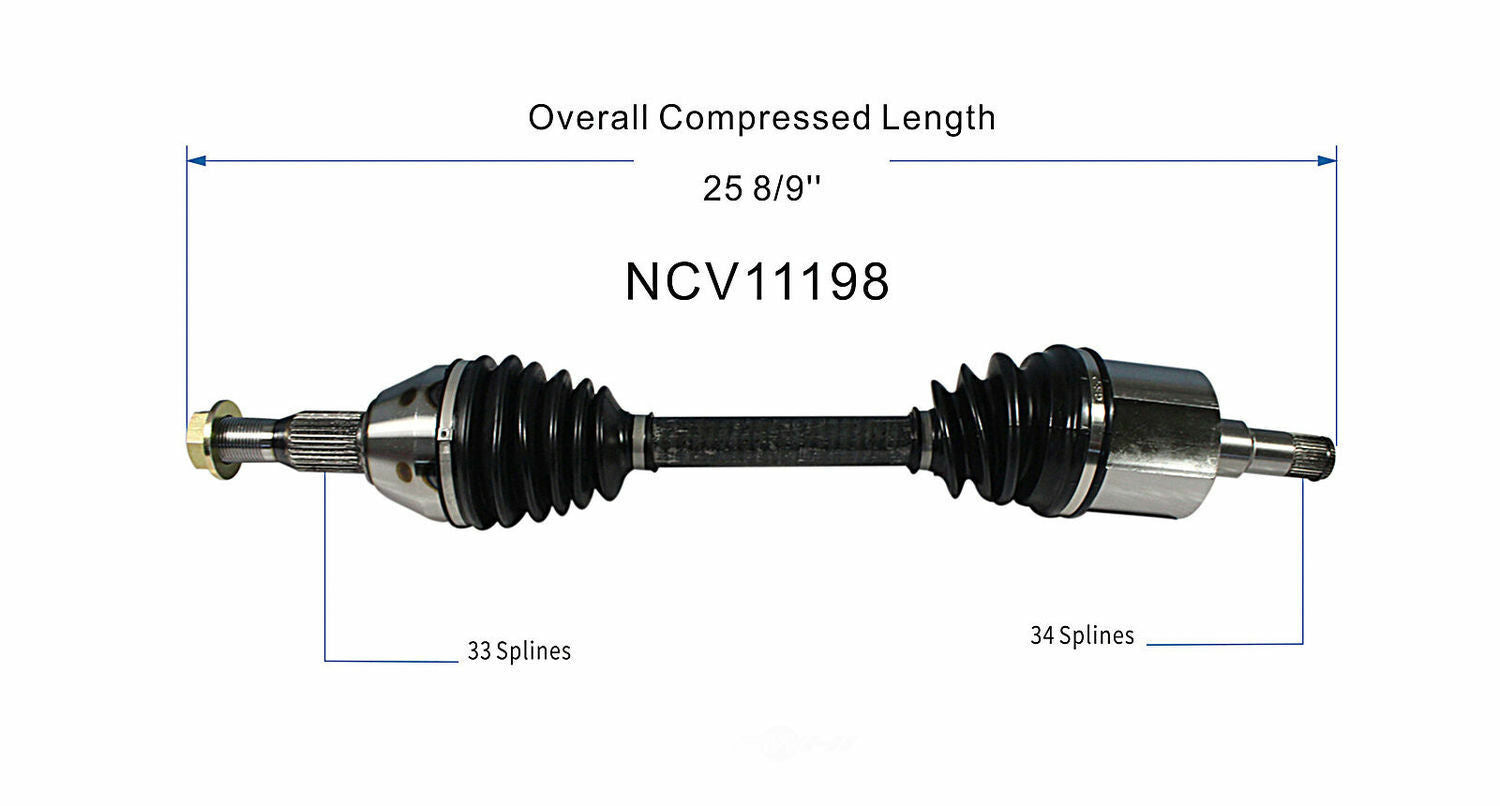 GSP North America NCV11198 CV Axle Assembly