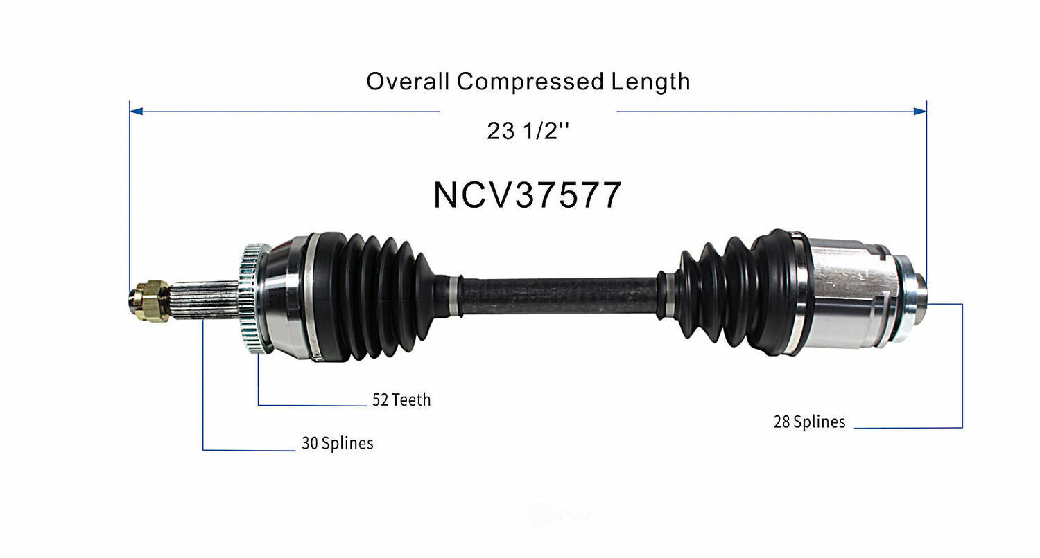 GSP North America NCV37577 CV Axle Assembly