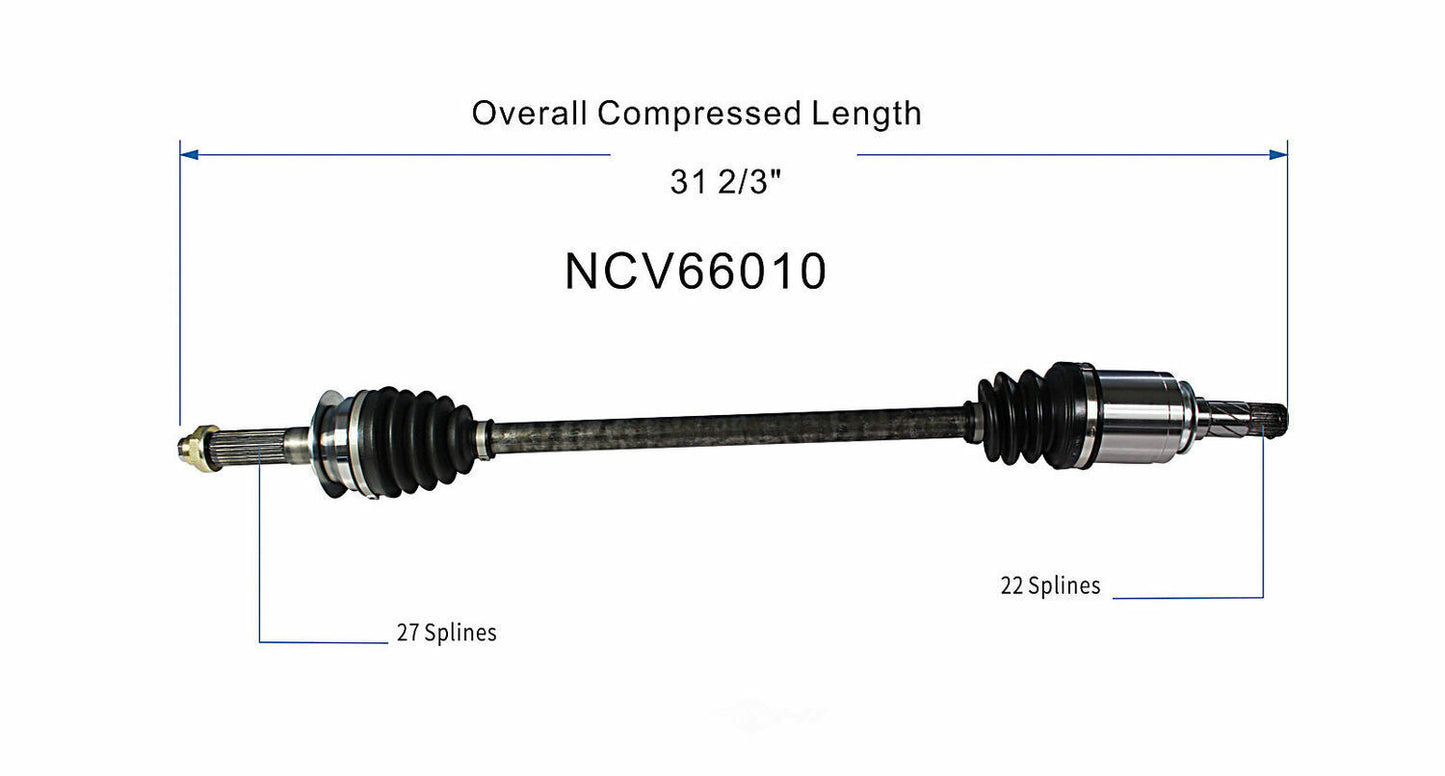 GSP North America NCV66010 CV Axle Assembly