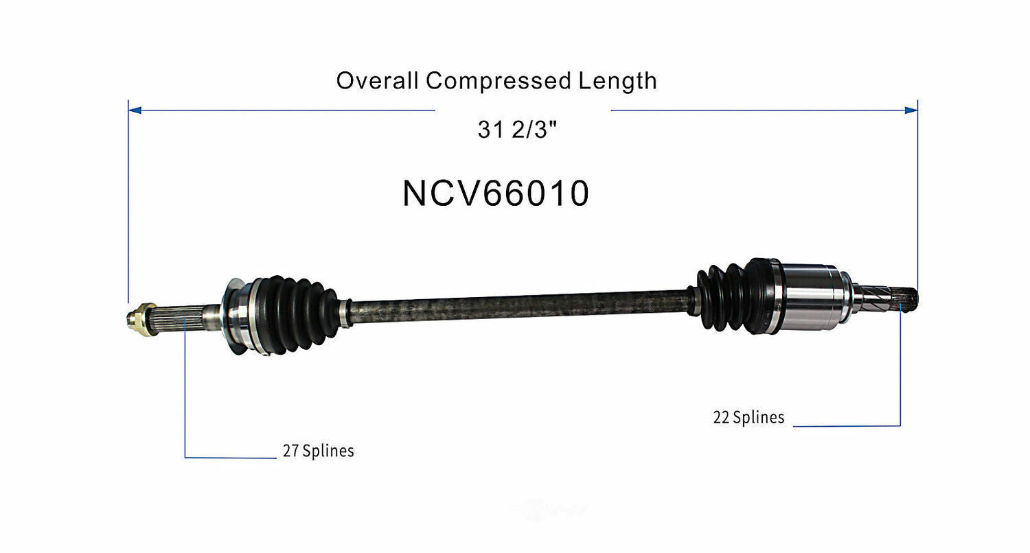 GSP North America NCV66010 CV Axle Assembly