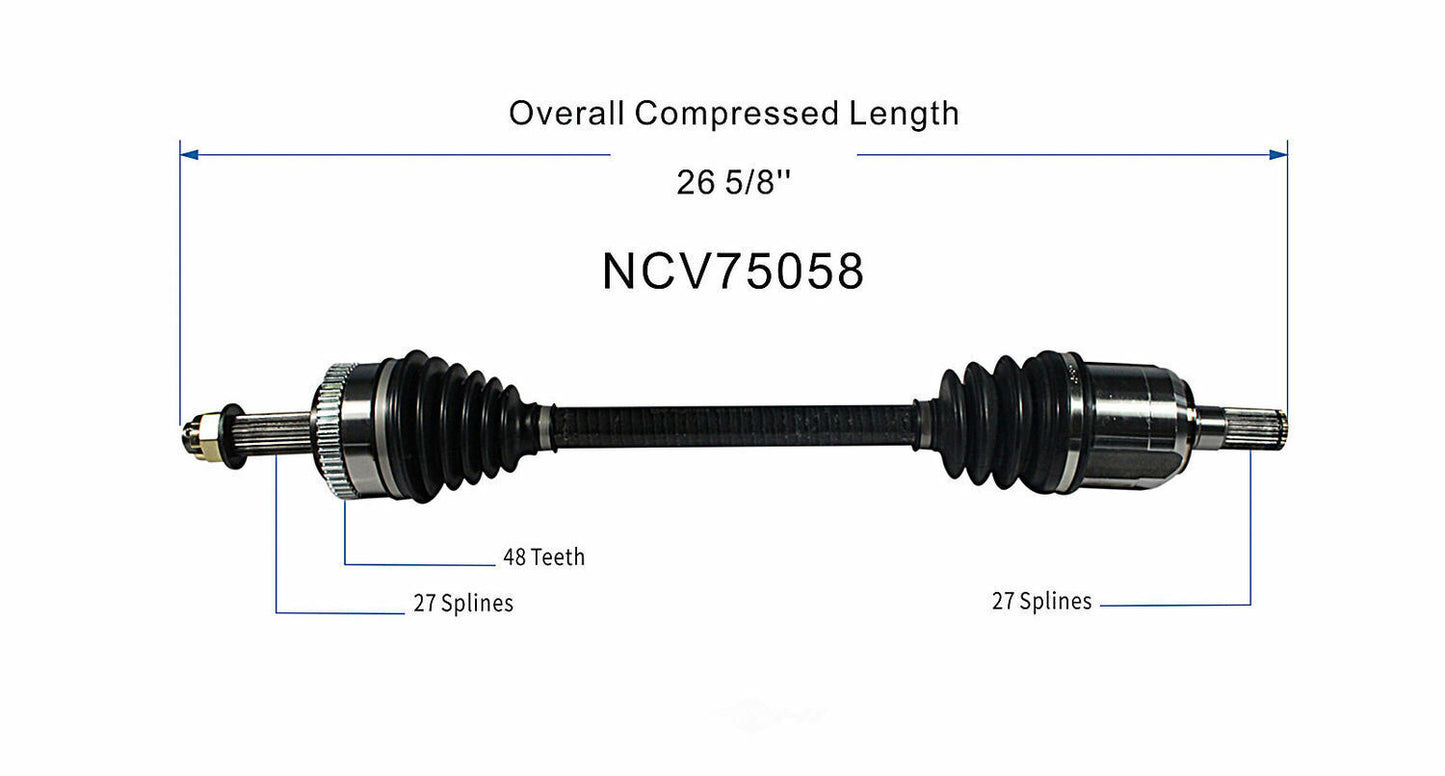 GSP North America NCV75058 CV Axle Assembly