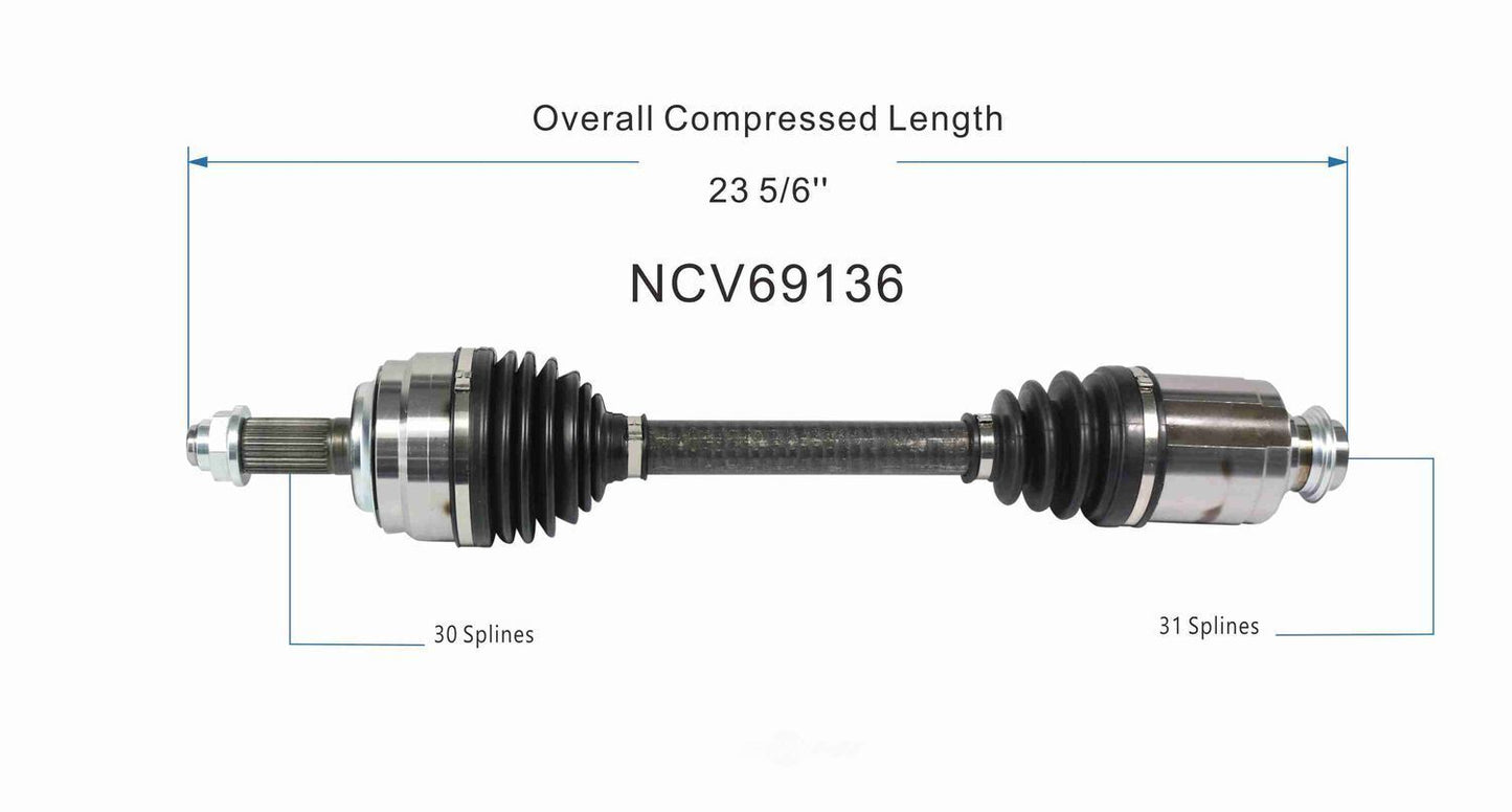 GSP North America NCV69136 CV Axle Assembly