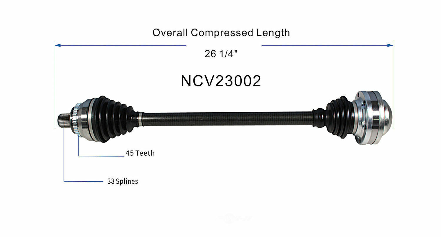 GSP North America NCV23002 CV Axle Assembly