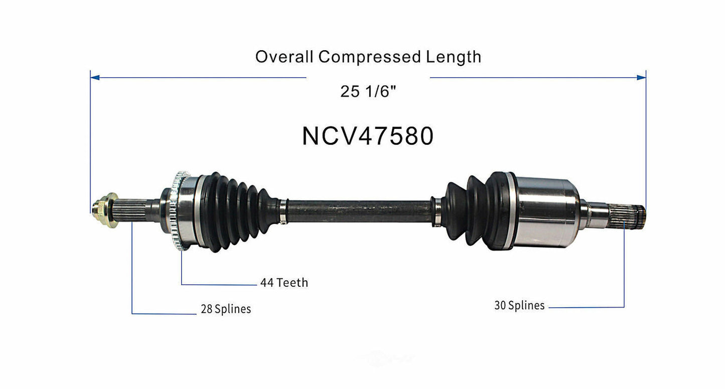 GSP North America NCV47580 CV Axle Assembly