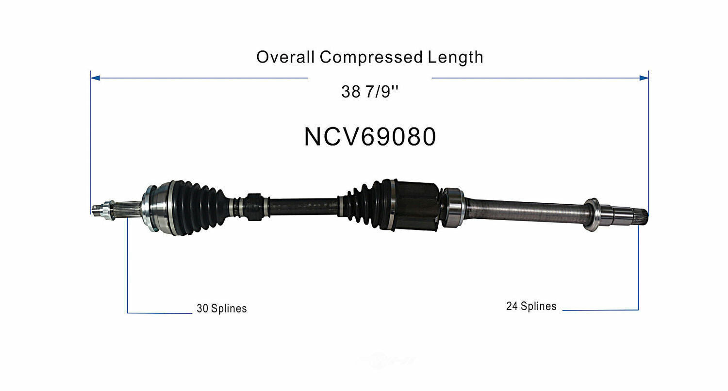 GSP North America NCV69080 CV Axle Assembly