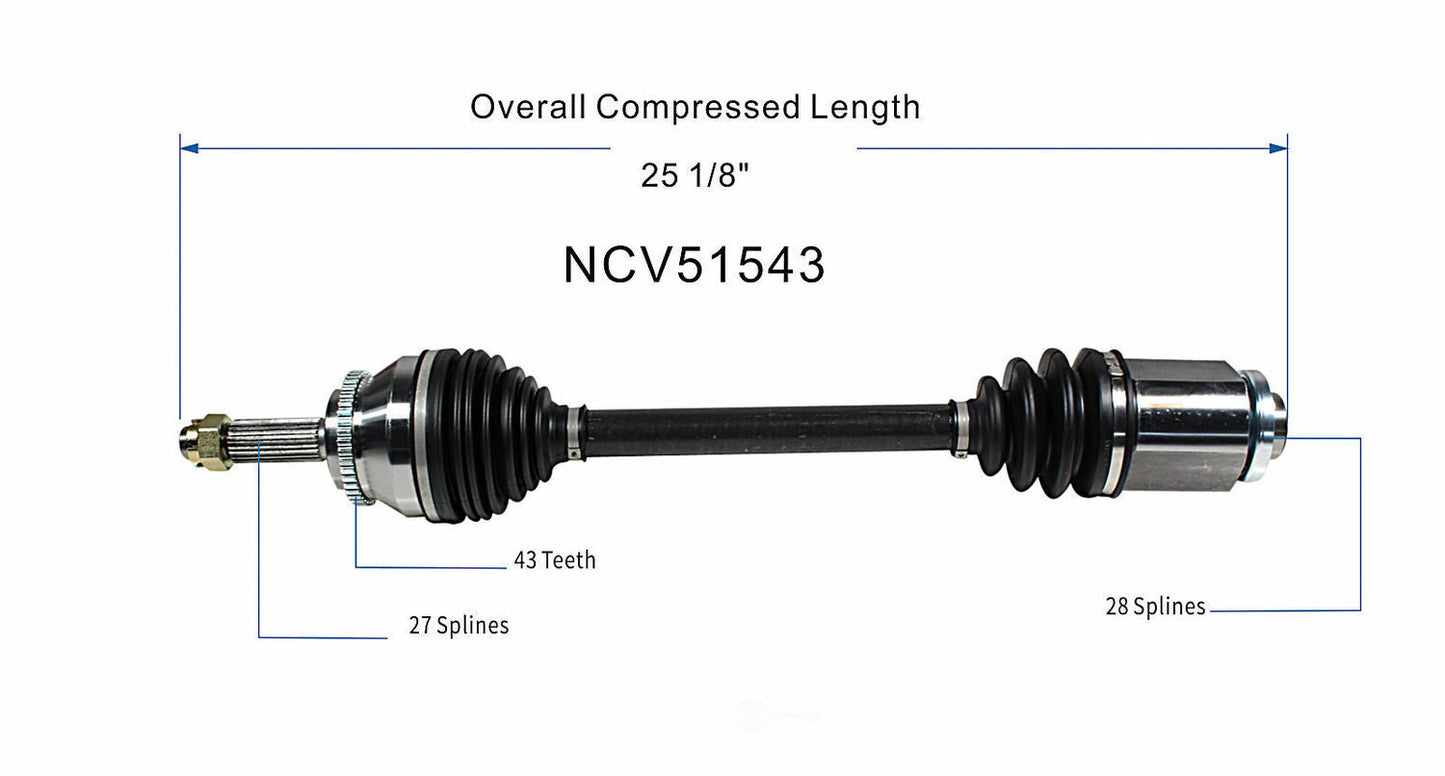GSP North America NCV51543 CV Axle Assembly