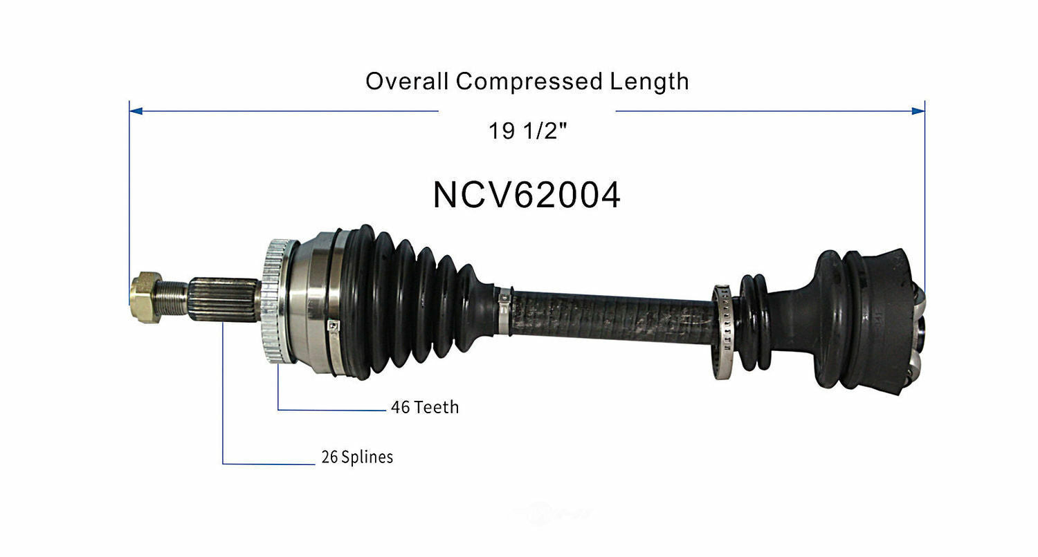 GSP North America NCV62004 CV Axle Assembly