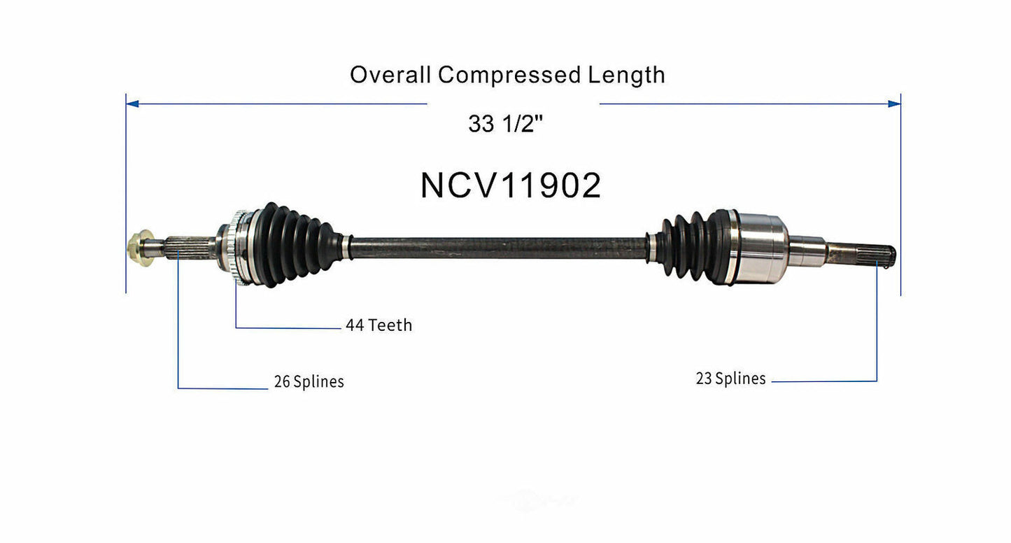 GSP North America NCV11902 CV Axle Assembly