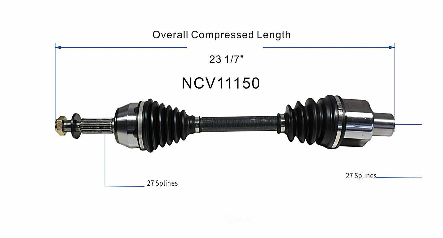 GSP North America NCV11150 CV Axle Assembly