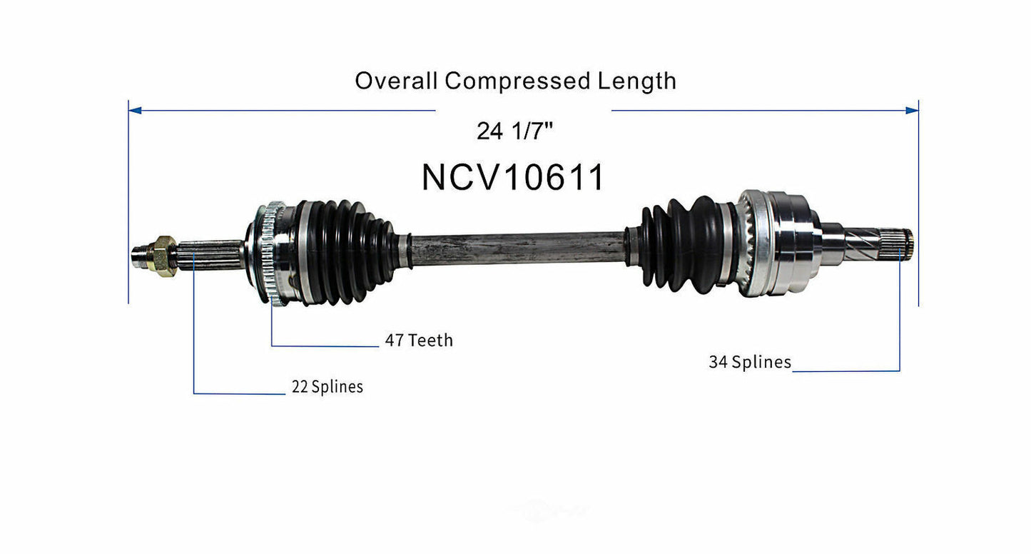 GSP North America NCV10611 CV Axle Assembly