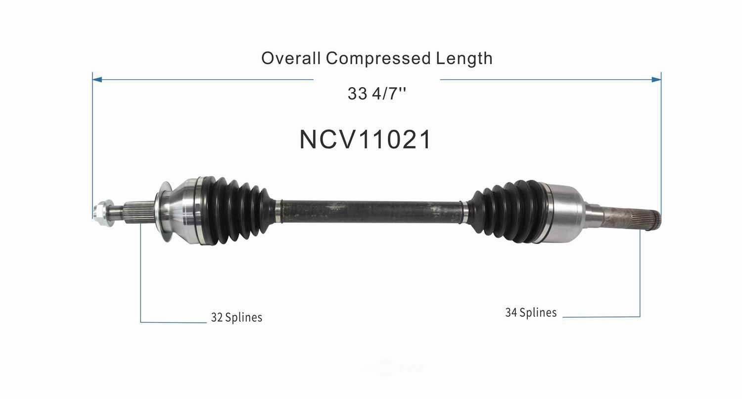 GSP North America NCV11021 CV Axle Assembly