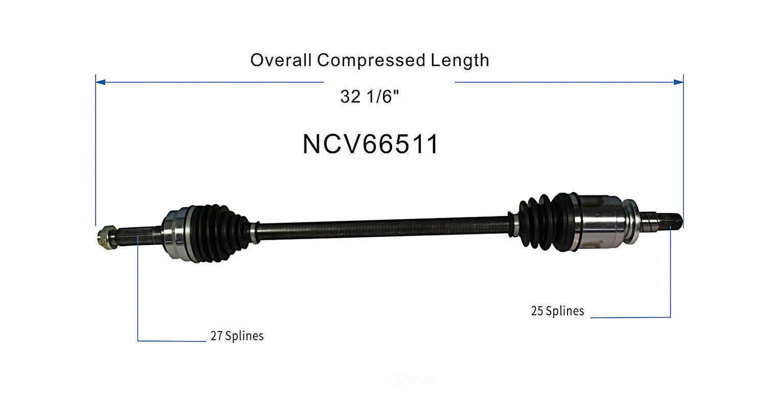 GSP North America NCV66511 CV Axle Assembly