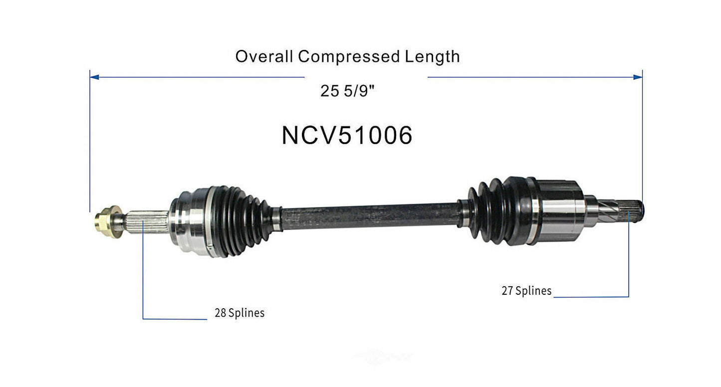 GSP North America NCV51006 CV Axle Assembly