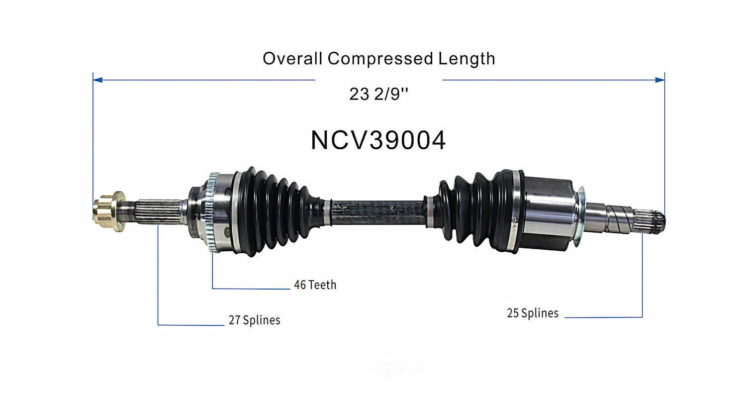 GSP North America NCV39004 CV Axle Assembly