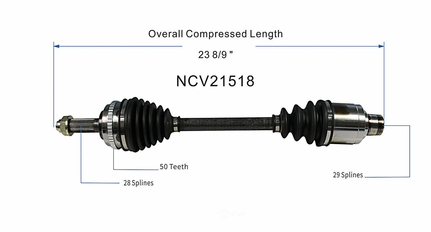 GSP North America NCV21518 CV Axle Assembly