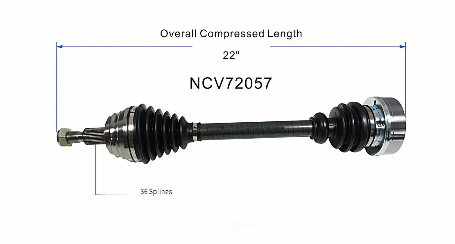 GSP North America NCV72057 CV Axle Assembly