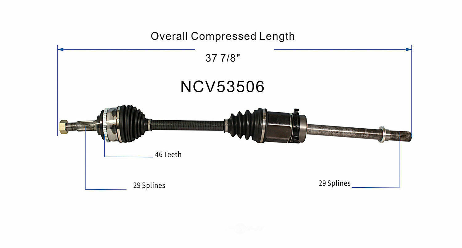 GSP North America NCV53506 CV Axle Assembly