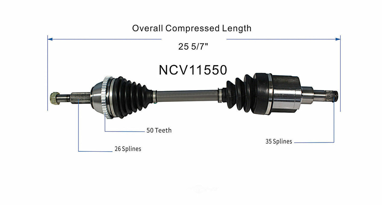 GSP North America NCV11550 CV Axle Assembly