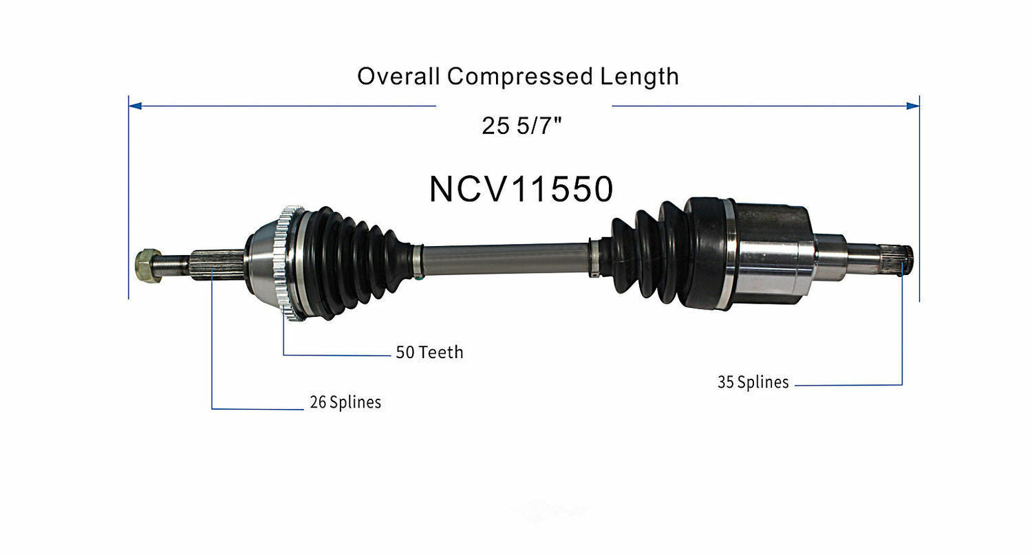 GSP North America NCV11550 CV Axle Assembly