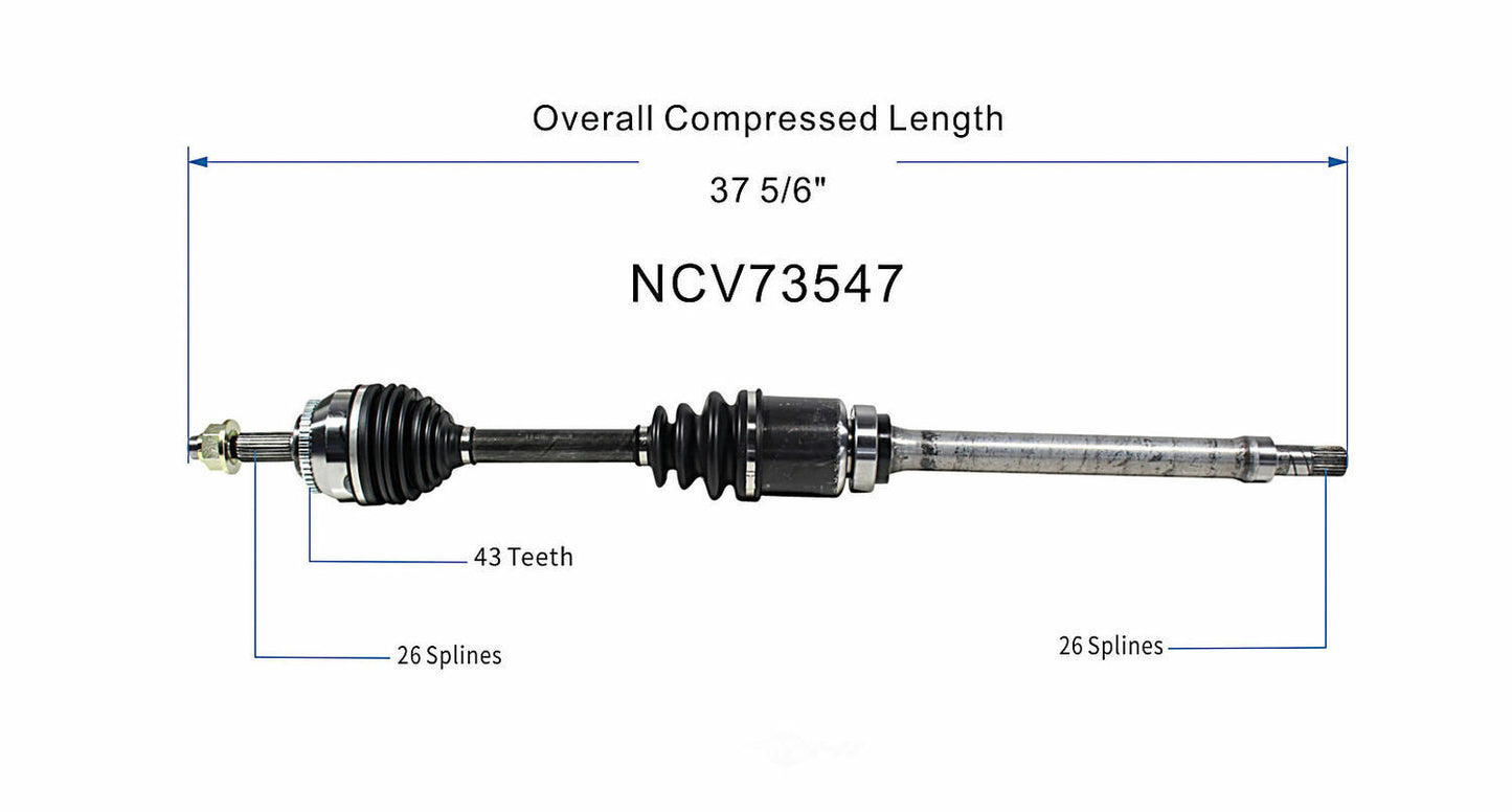 GSP North America NCV73547 CV Axle Assembly