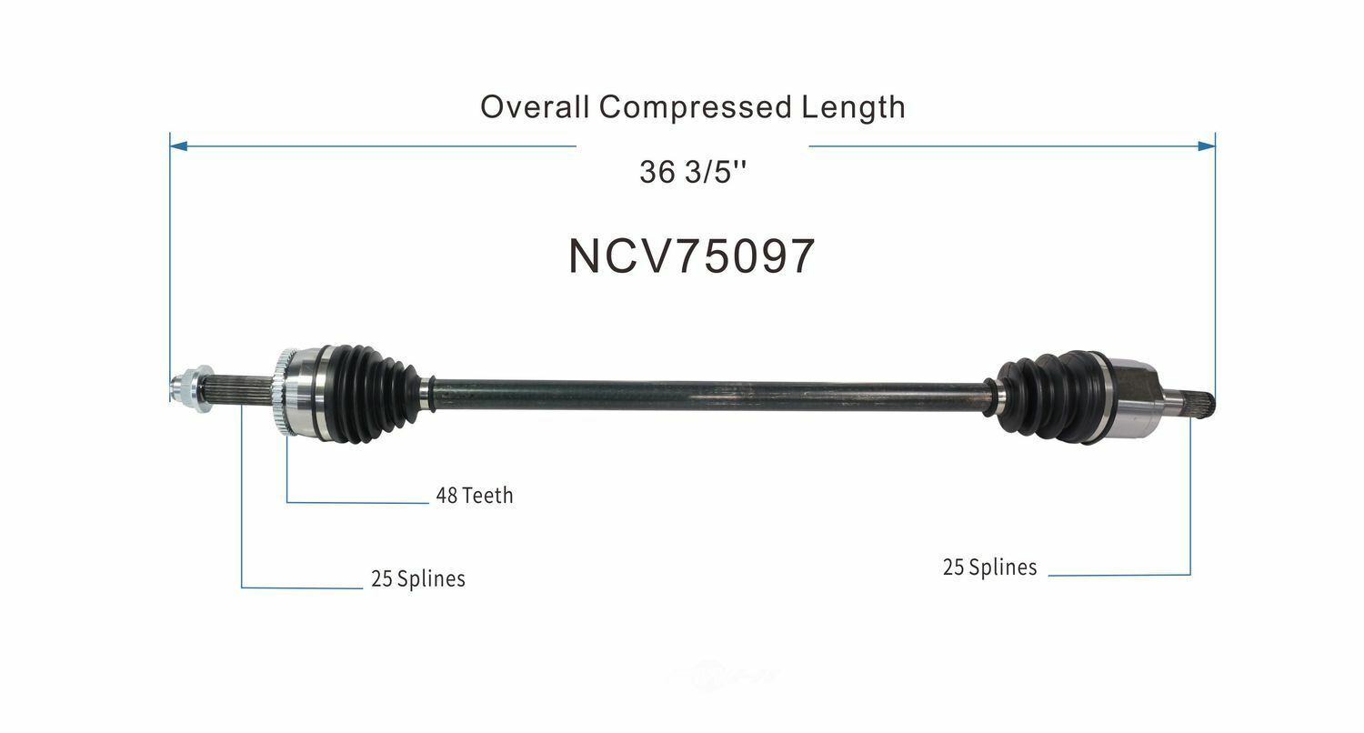 GSP North America NCV75097 CV Axle Assembly