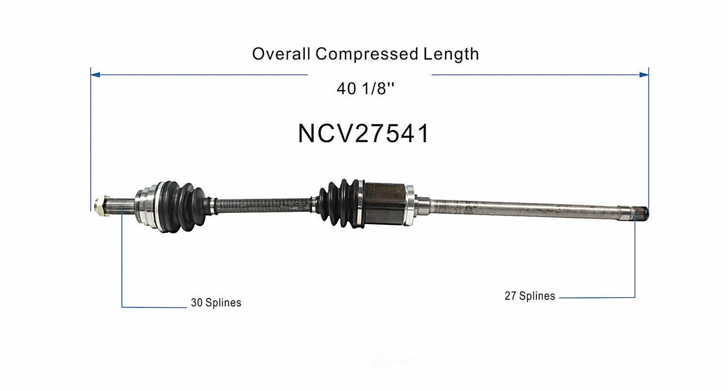 GSP North America NCV27541 CV Axle Assembly