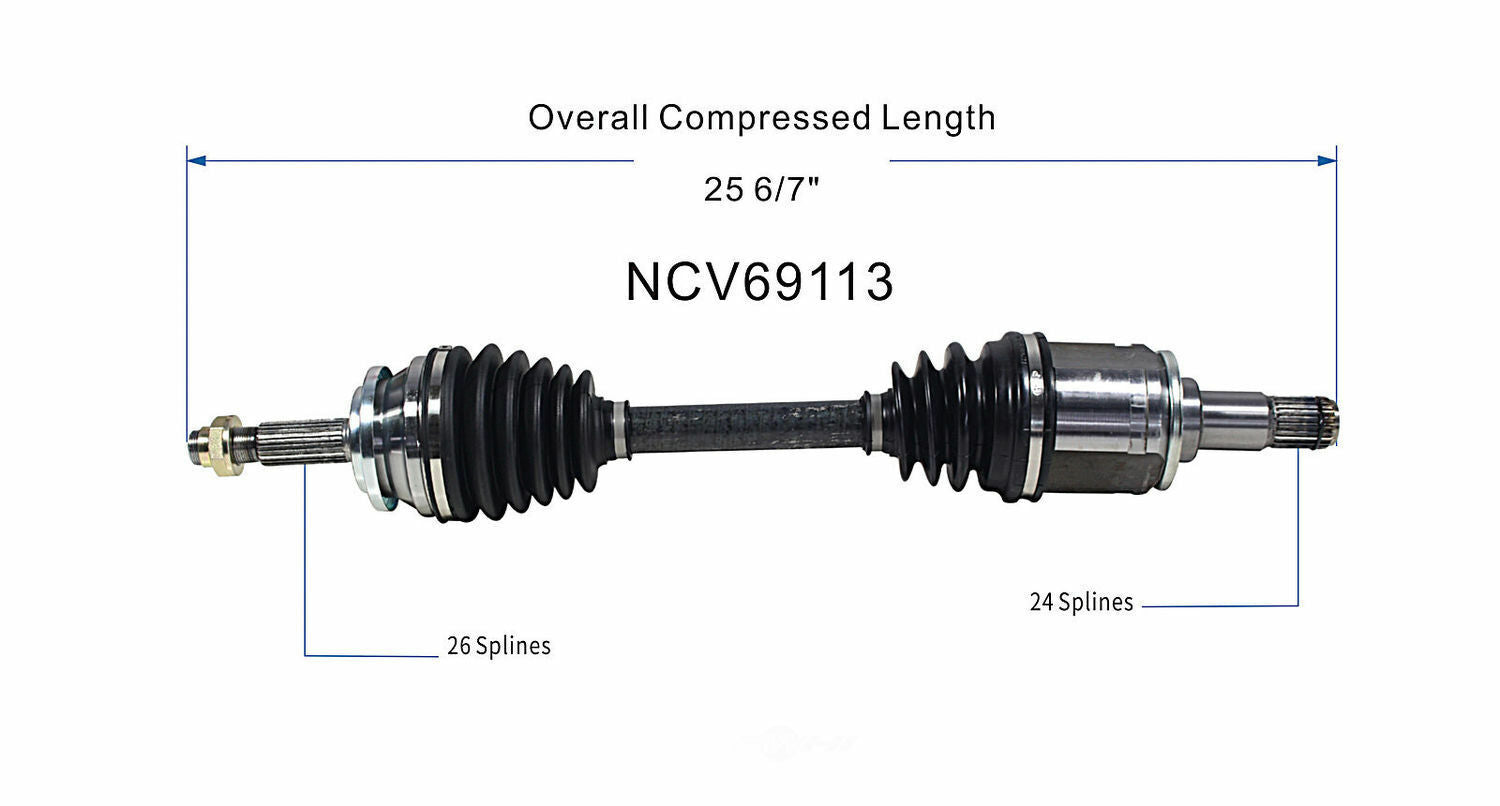 GSP North America NCV69113 CV Axle Assembly