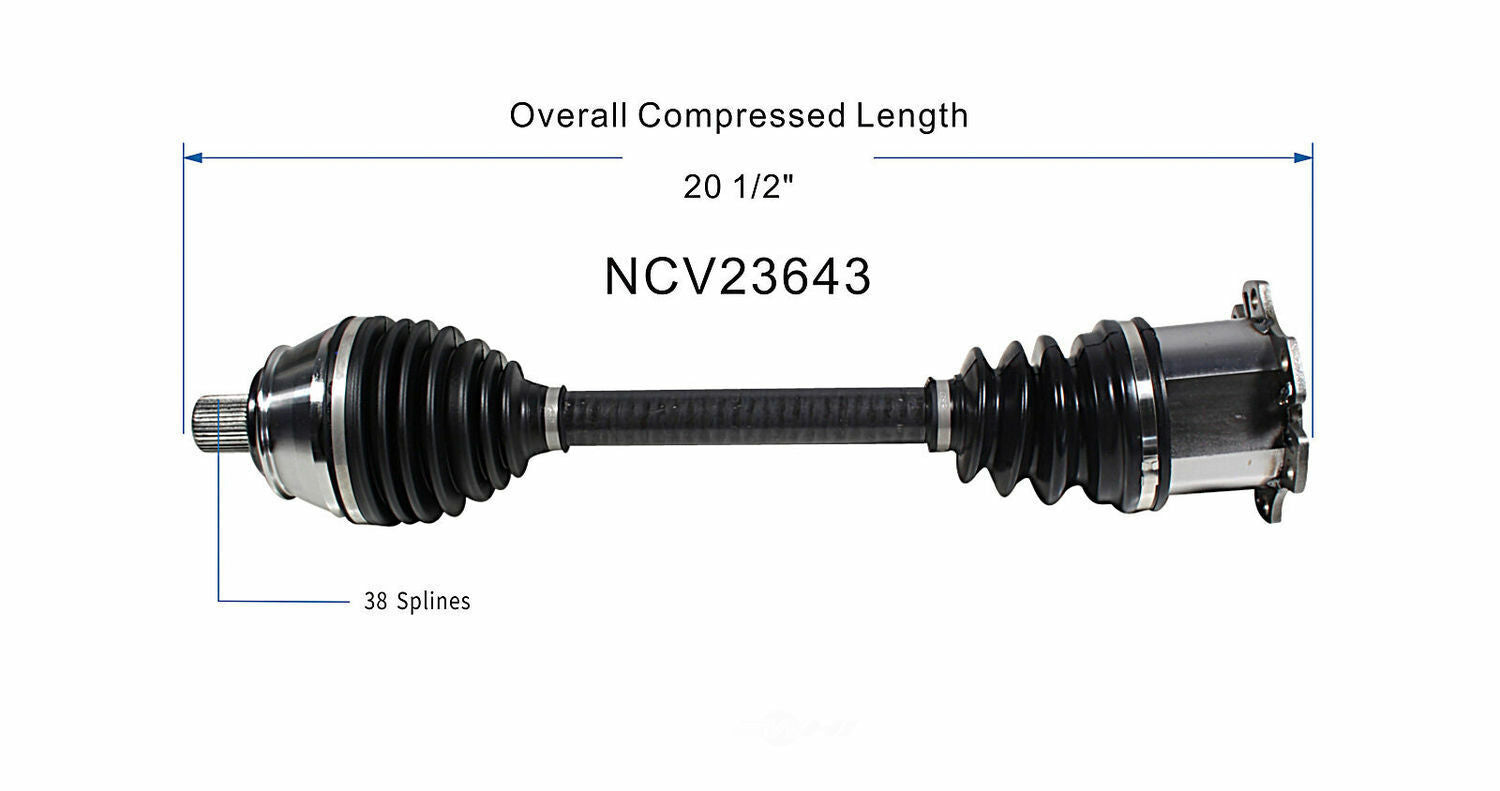 GSP North America NCV23643 CV Axle Assembly
