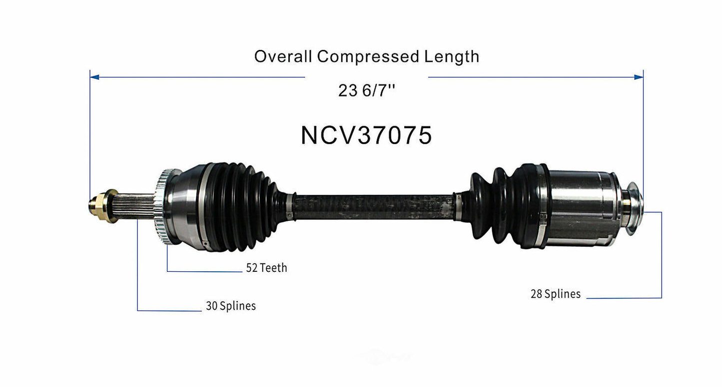 GSP North America NCV37075 CV Axle Assembly