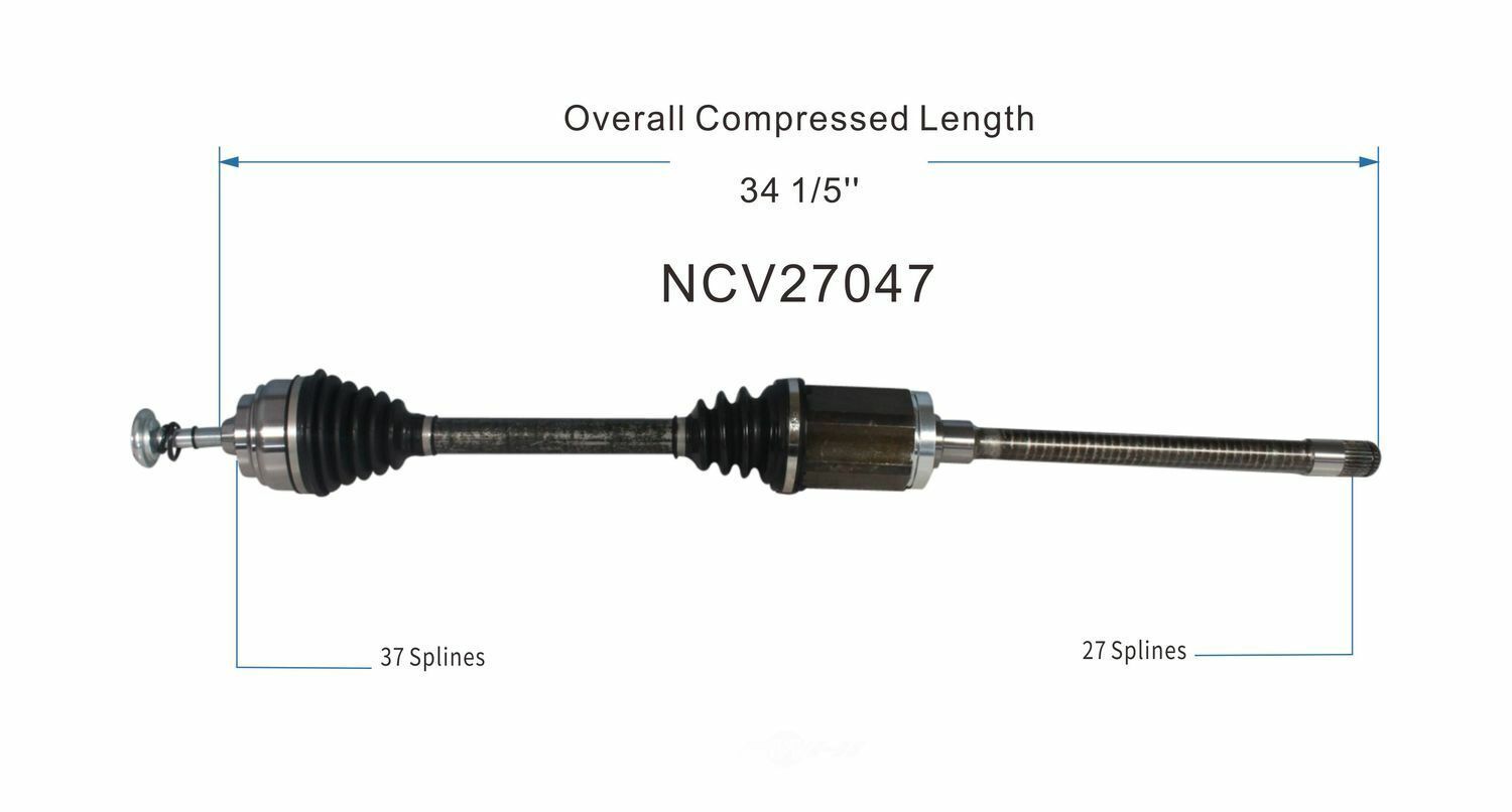 GSP North America NCV27047 CV Axle Assembly