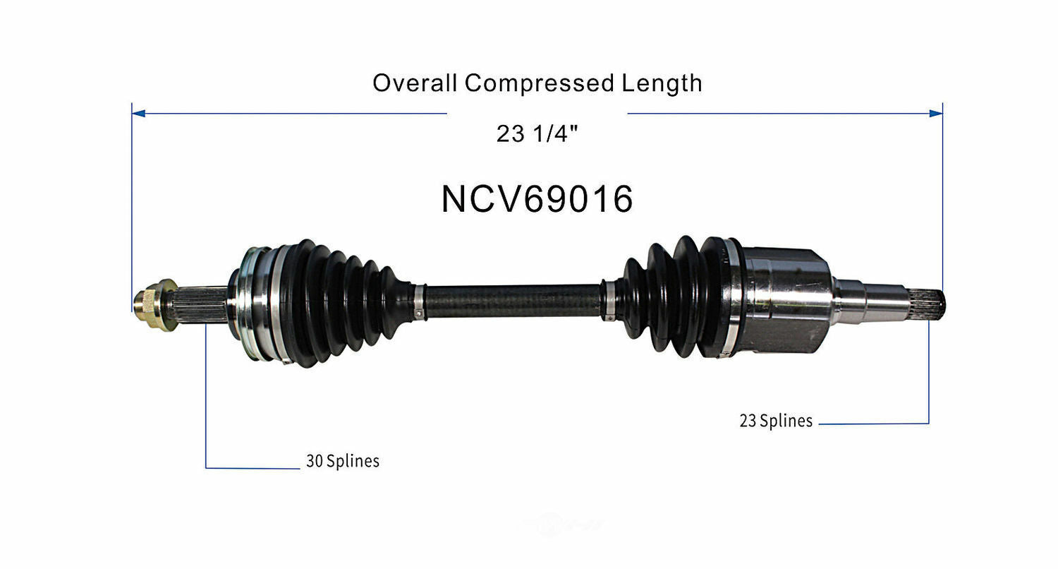 GSP North America NCV69016 CV Axle Assembly