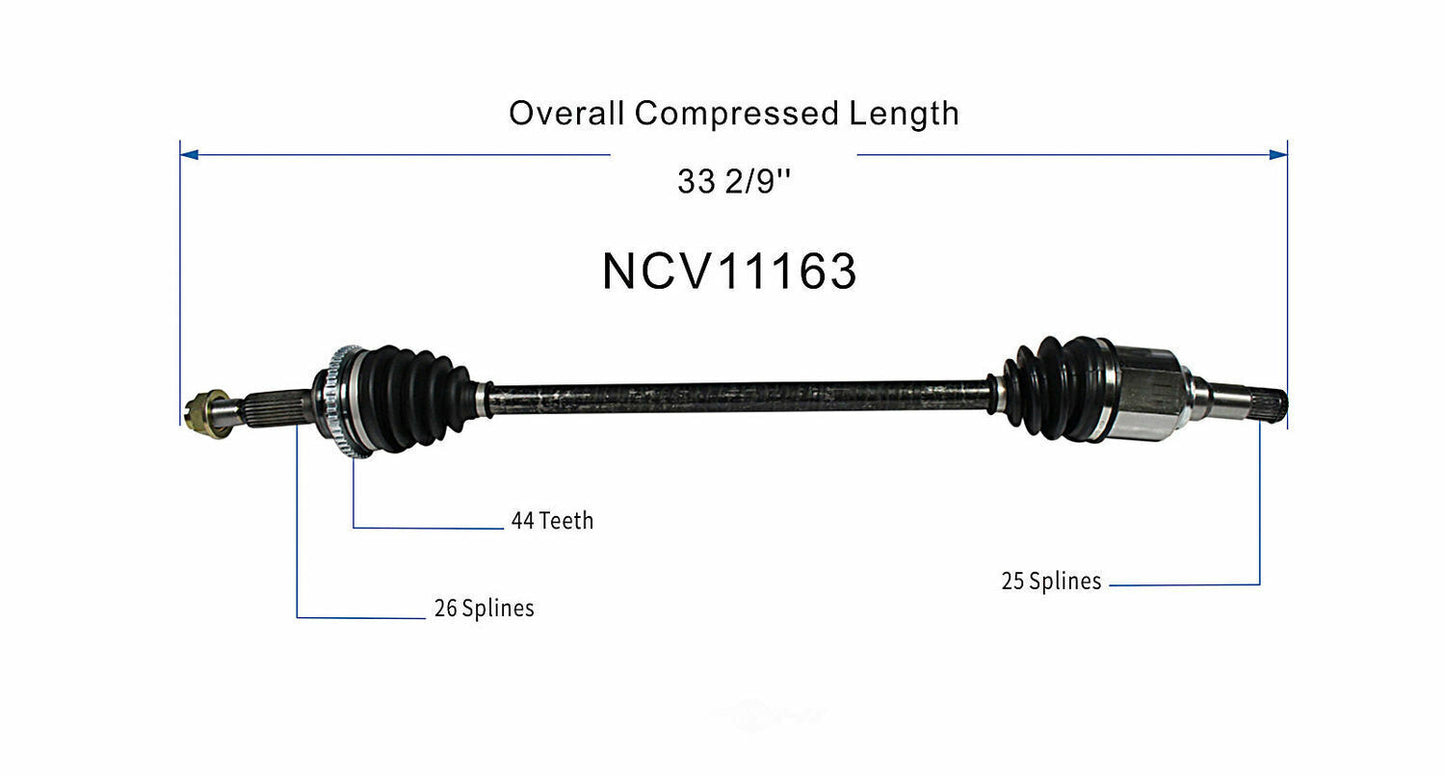 GSP North America NCV11163 CV Axle Assembly