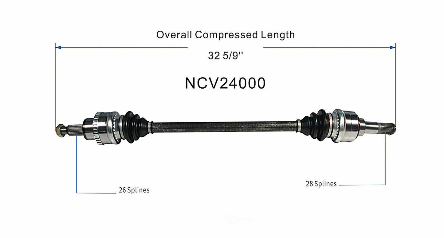 GSP North America NCV24000 CV Axle Assembly