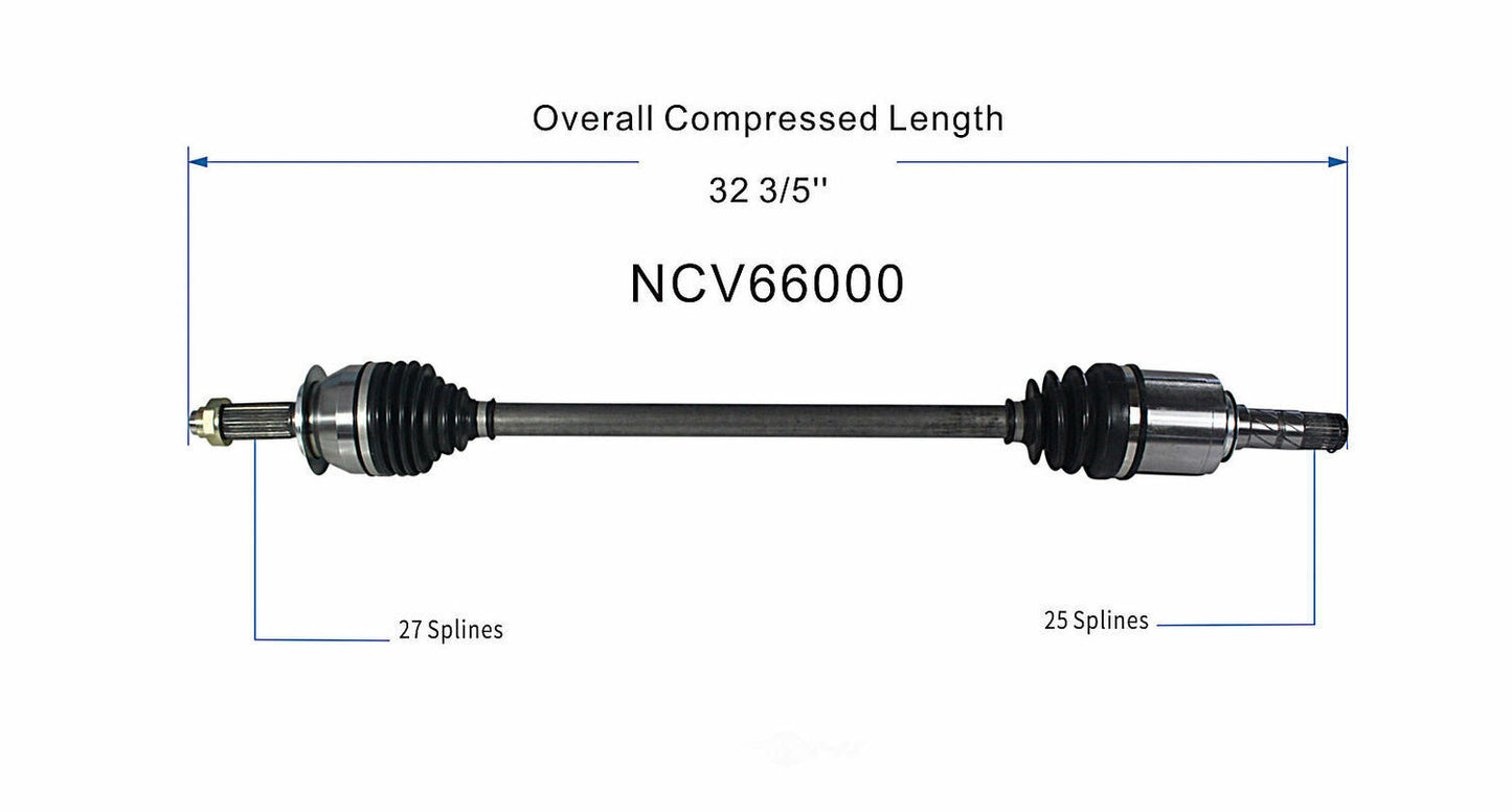 GSP North America NCV66000 CV Axle Assembly