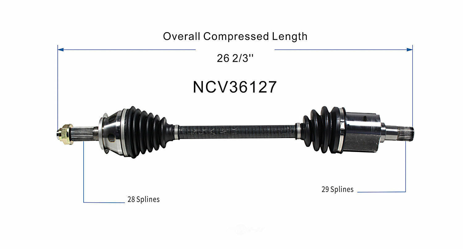 GSP North America NCV36127 CV Axle Assembly