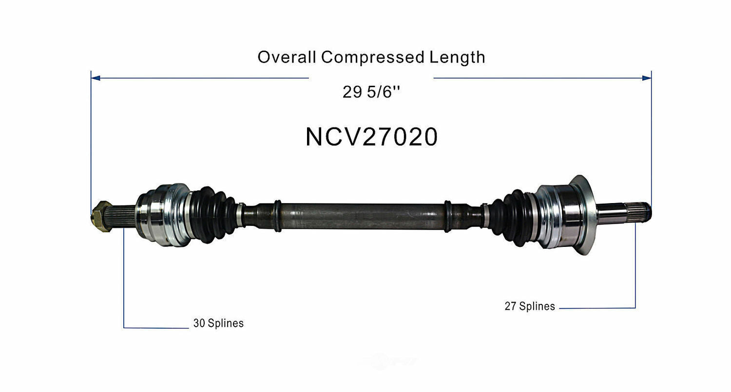 GSP North America NCV27020 CV Axle Assembly