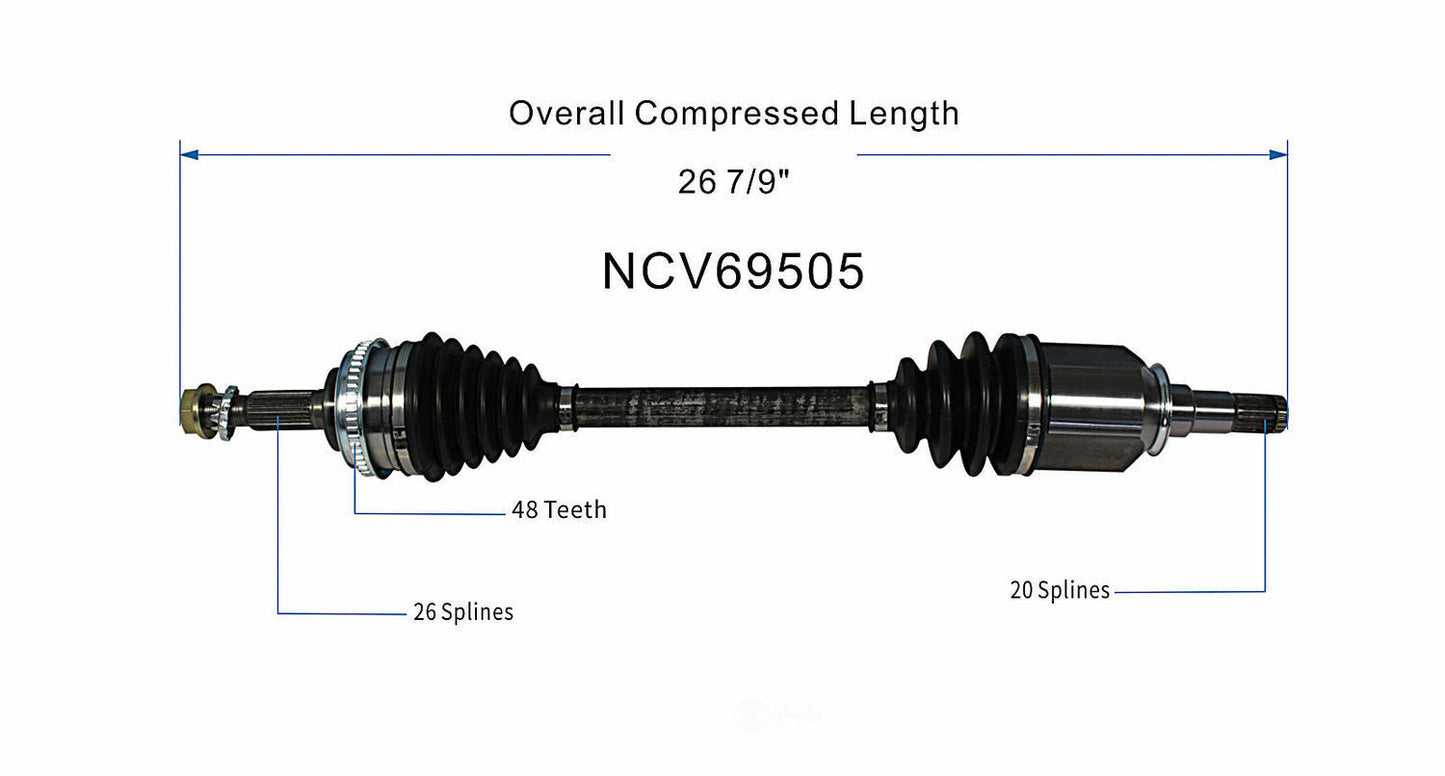 GSP North America NCV69505 CV Axle Assembly