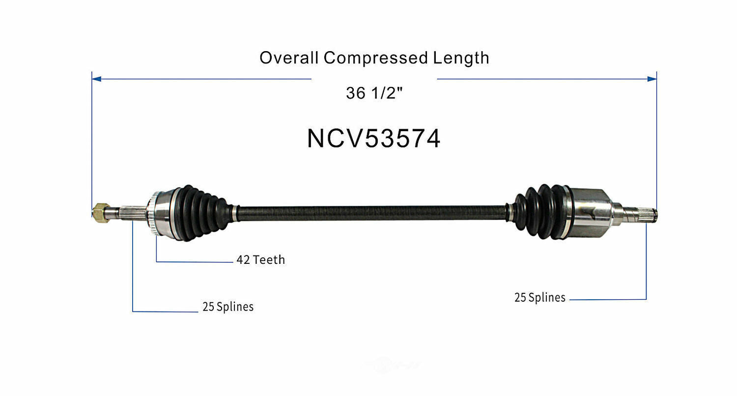 GSP North America NCV53574 CV Axle Assembly