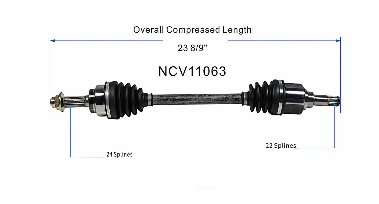 GSP North America NCV11063 CV Axle Assembly