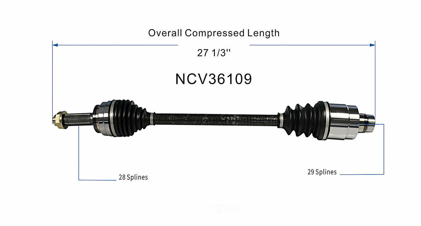 GSP North America NCV36109 CV Axle Assembly