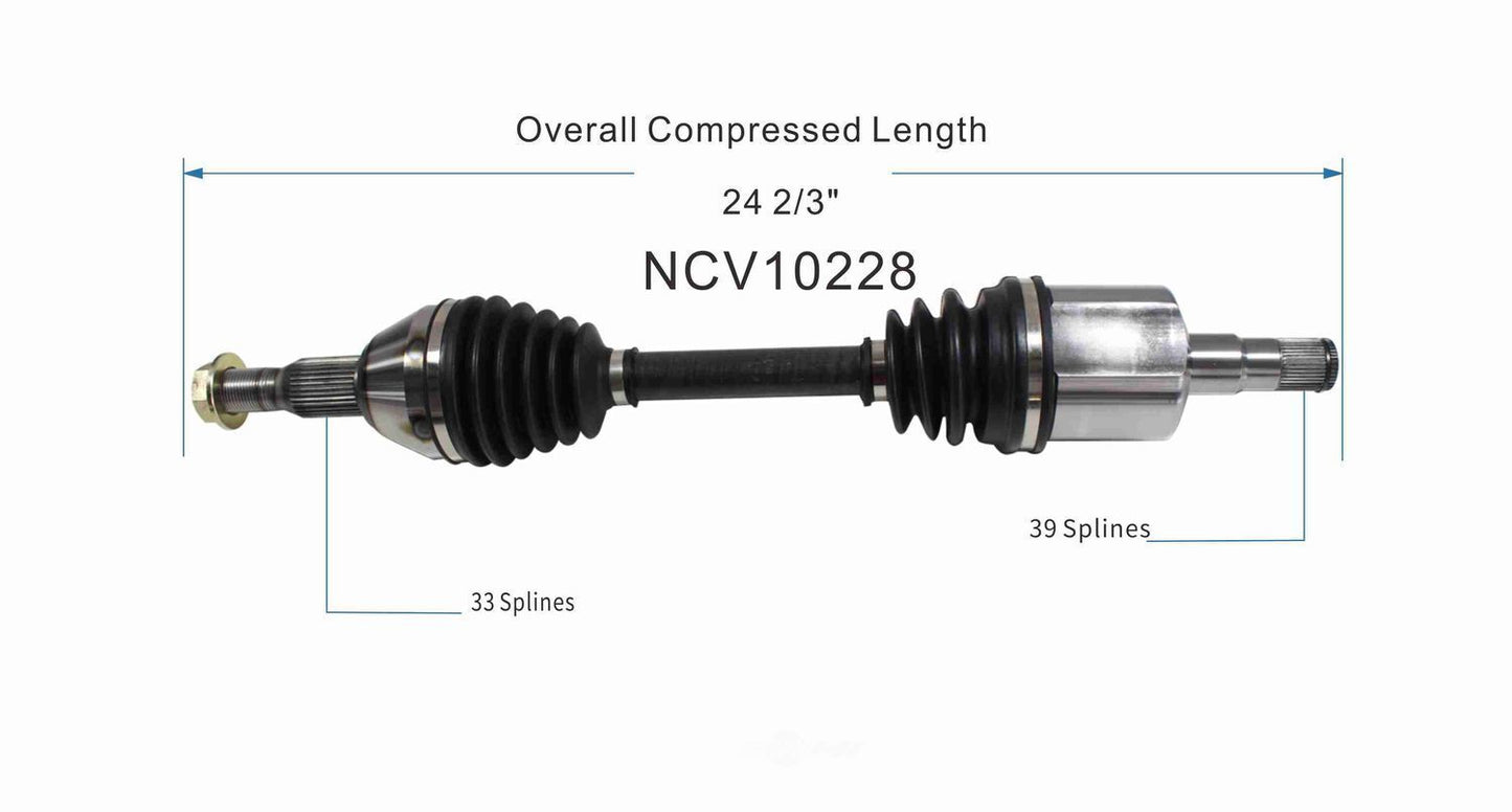GSP North America NCV10228 CV Axle Assembly