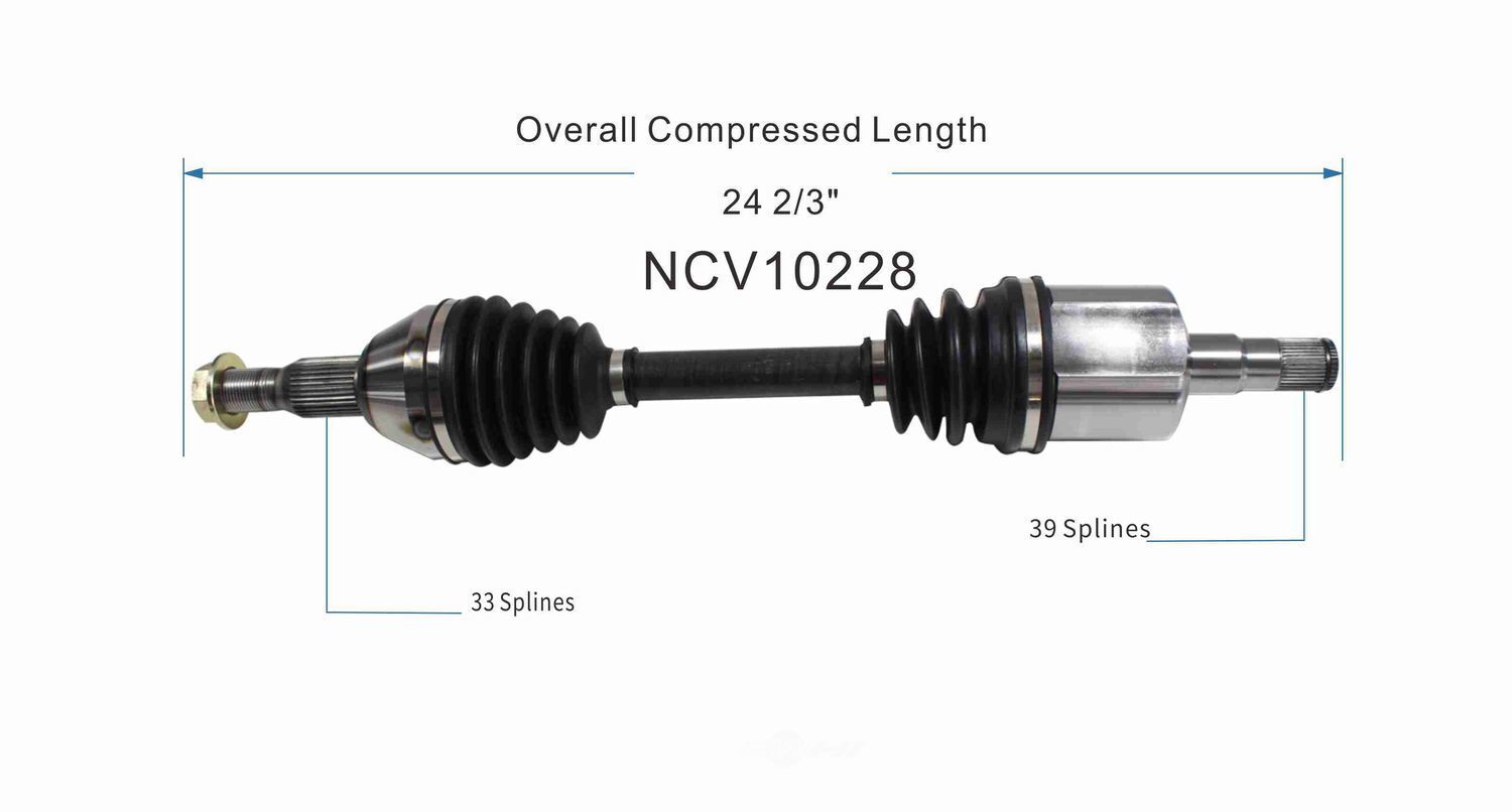 GSP North America NCV10228 CV Axle Assembly