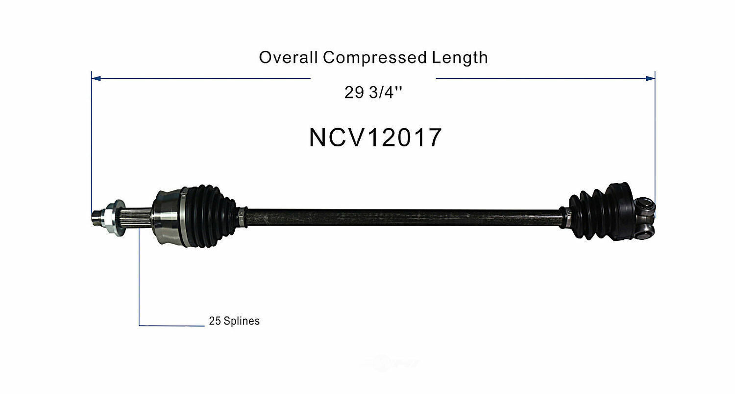 GSP North America NCV12017 CV Axle Assembly