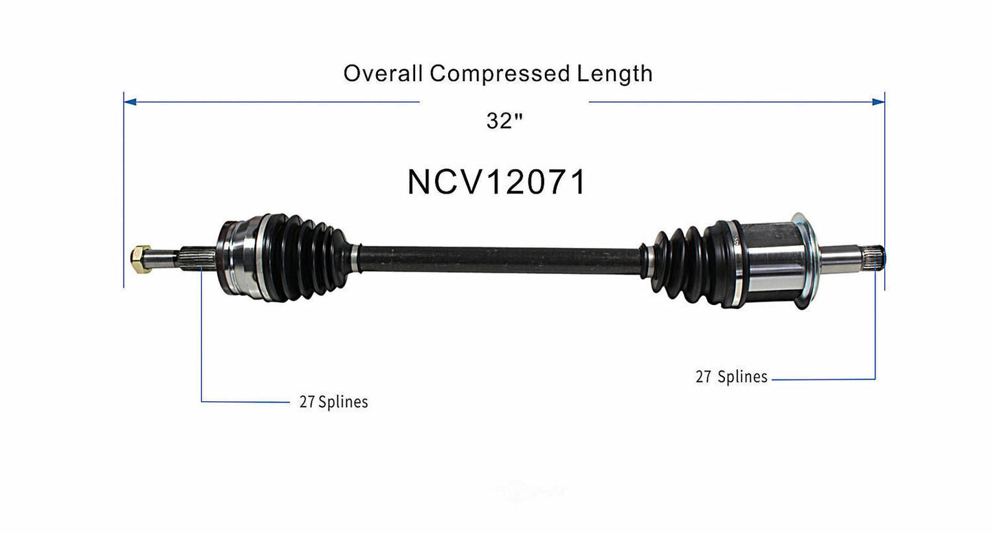 GSP North America NCV12071 CV Axle Assembly