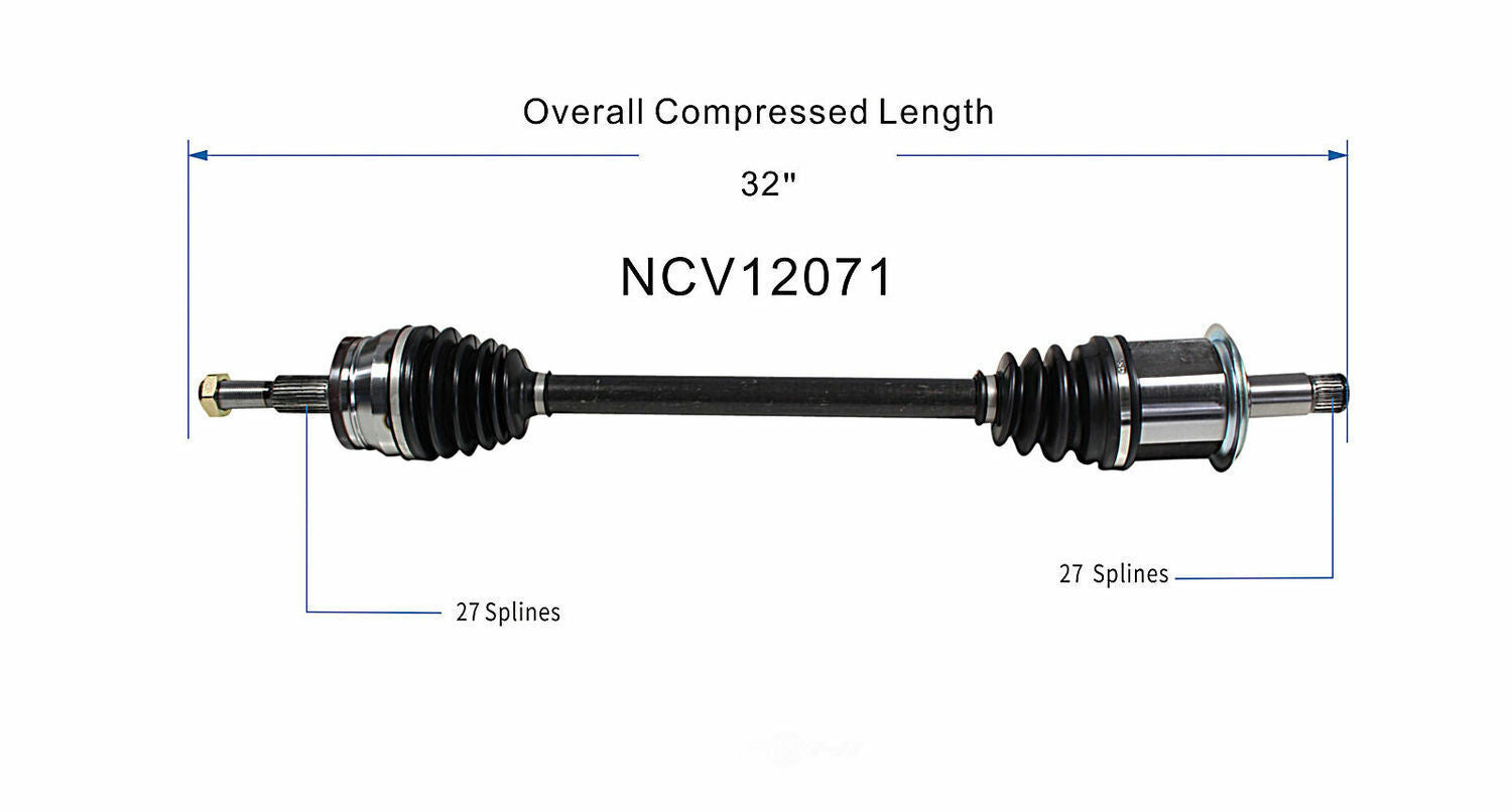 GSP North America NCV12071 CV Axle Assembly