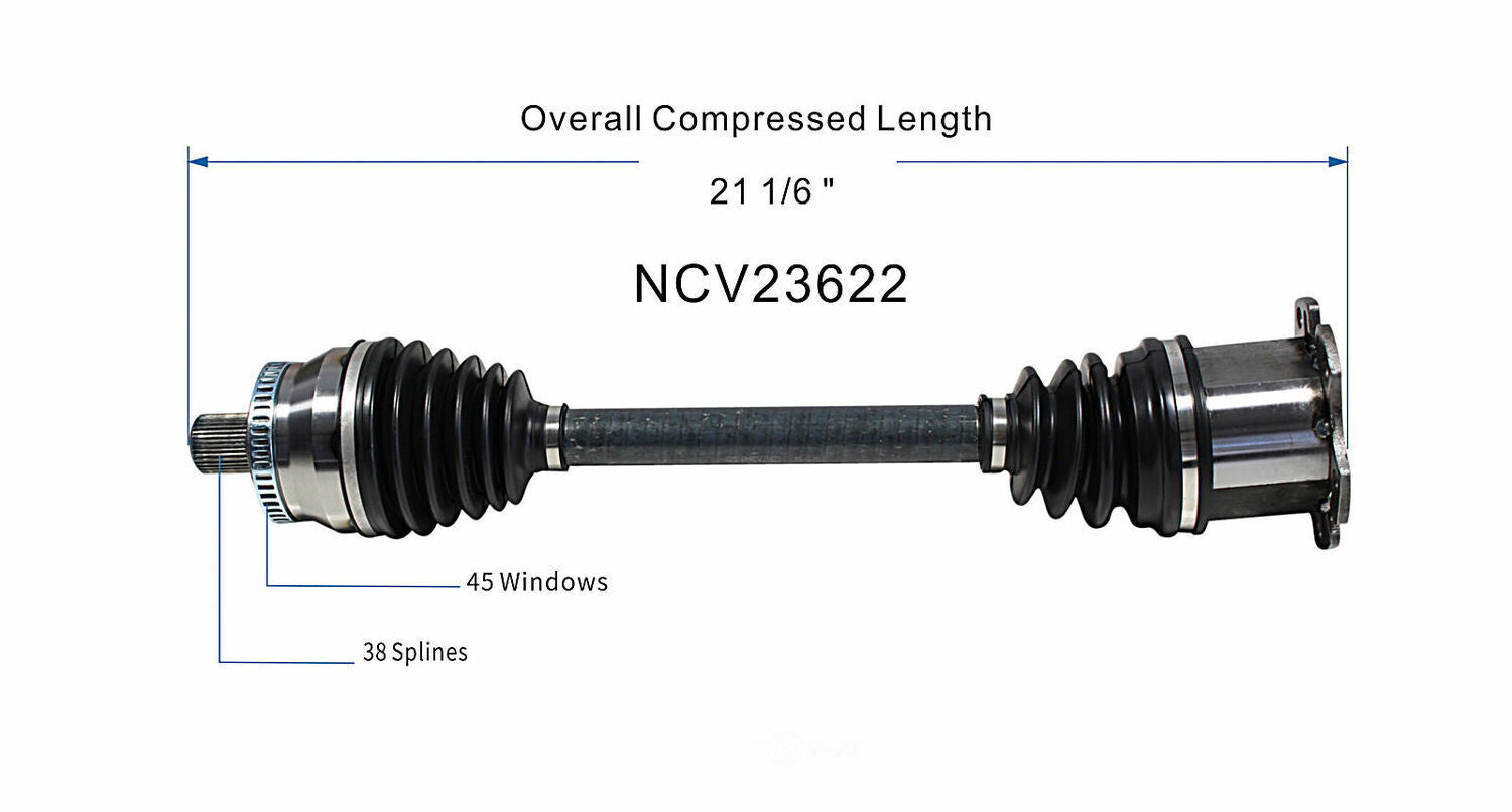 GSP North America NCV23622 CV Axle Assembly